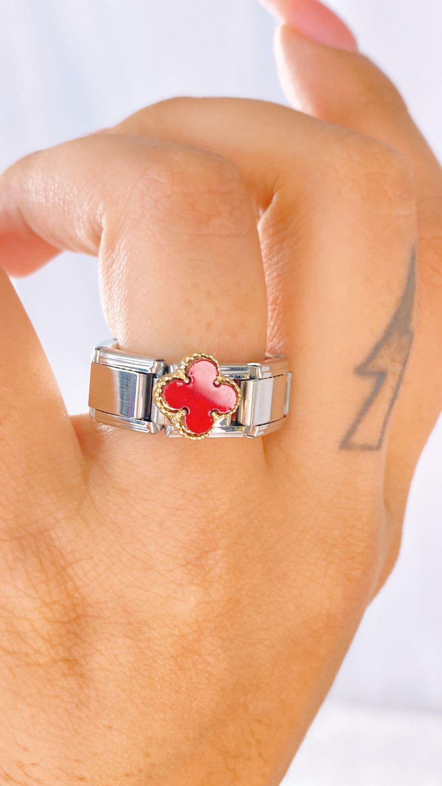 Anillo Italiano de Acero Inoxidable Ajustable RAI1072-2