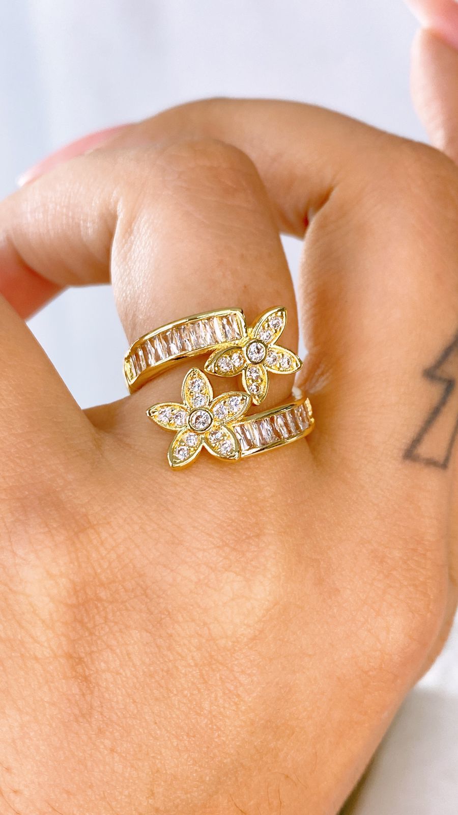 Anillo de Chapa de Oro Ajustable ACO1501-1