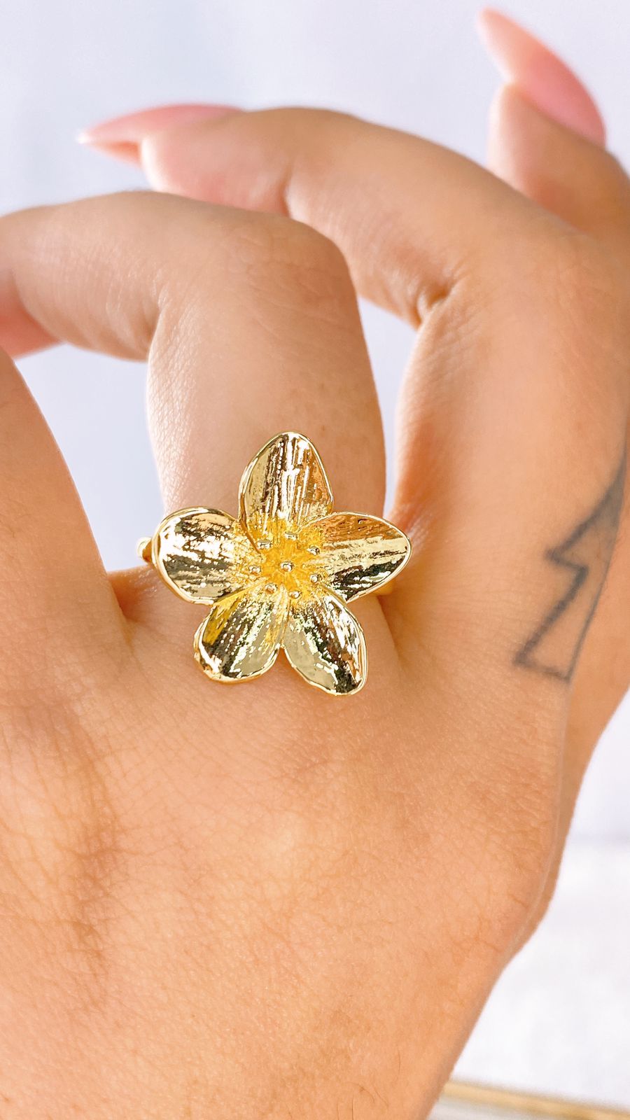 Anillo de Chapa de Oro Ajustable ACO1499-1