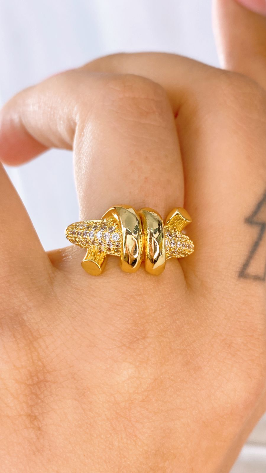 Anillo de Chapa de Oro Ajustable ACO1500-1