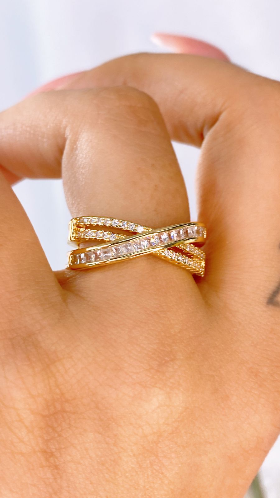 Anillo de Chapa de Oro Ajustable ACO1498-1