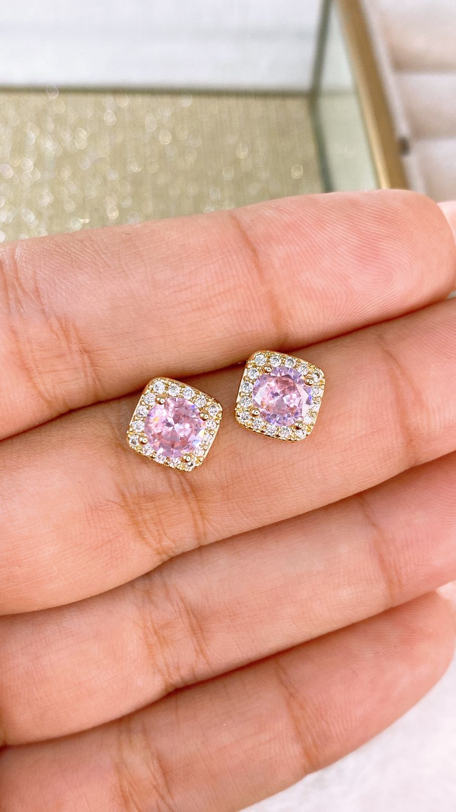 Arete de Chapa de Oro COA2352-4