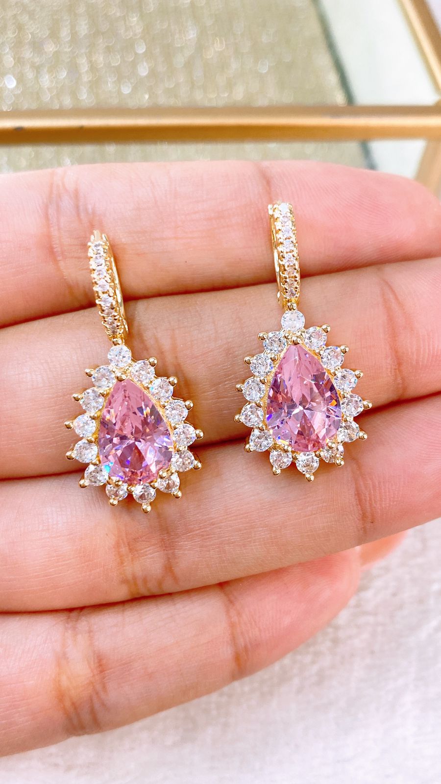 Arete de Chapa de Oro COA2358-2