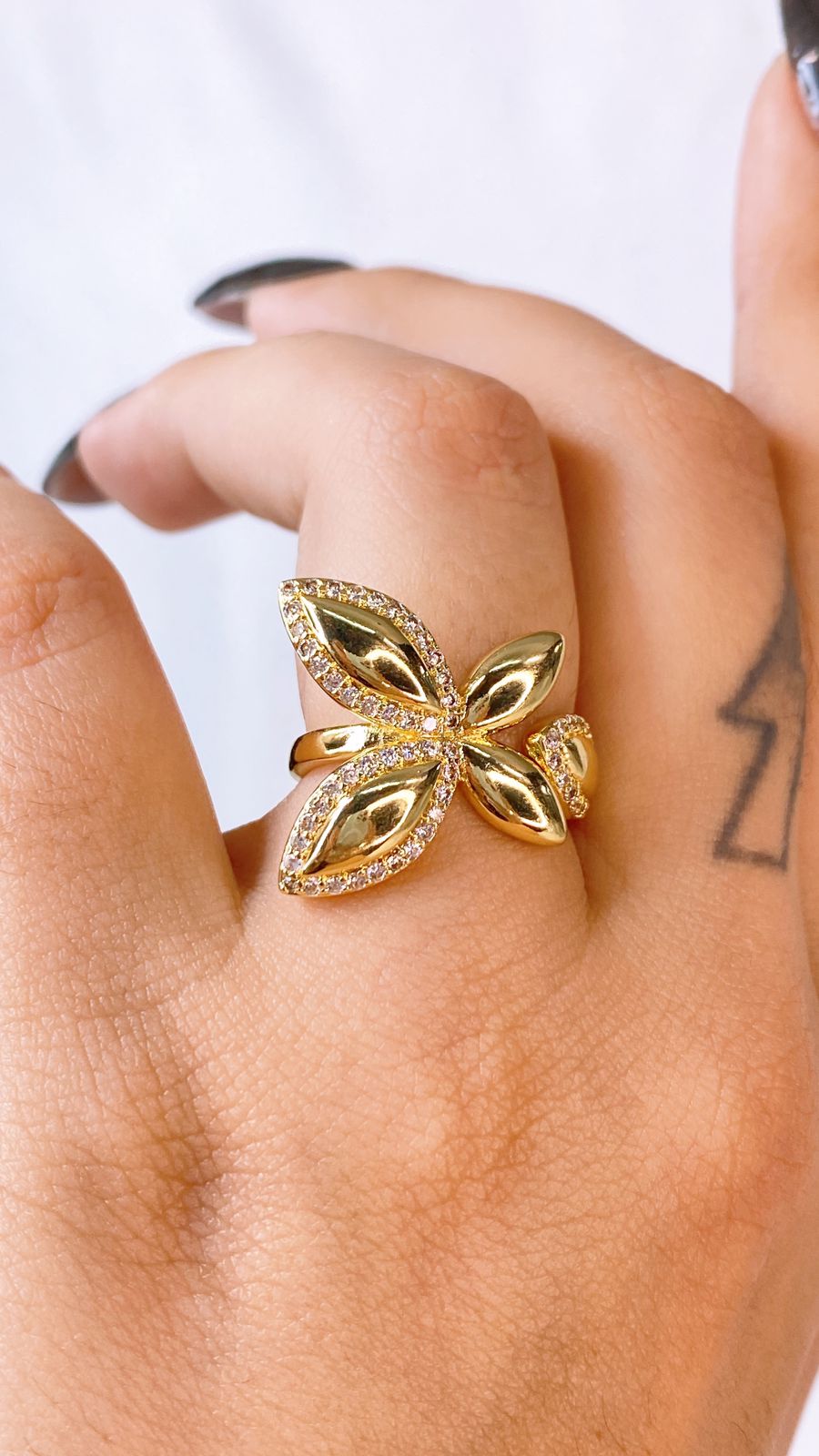 Anillo de Chapa de Oro Ajustable ACO1510-1