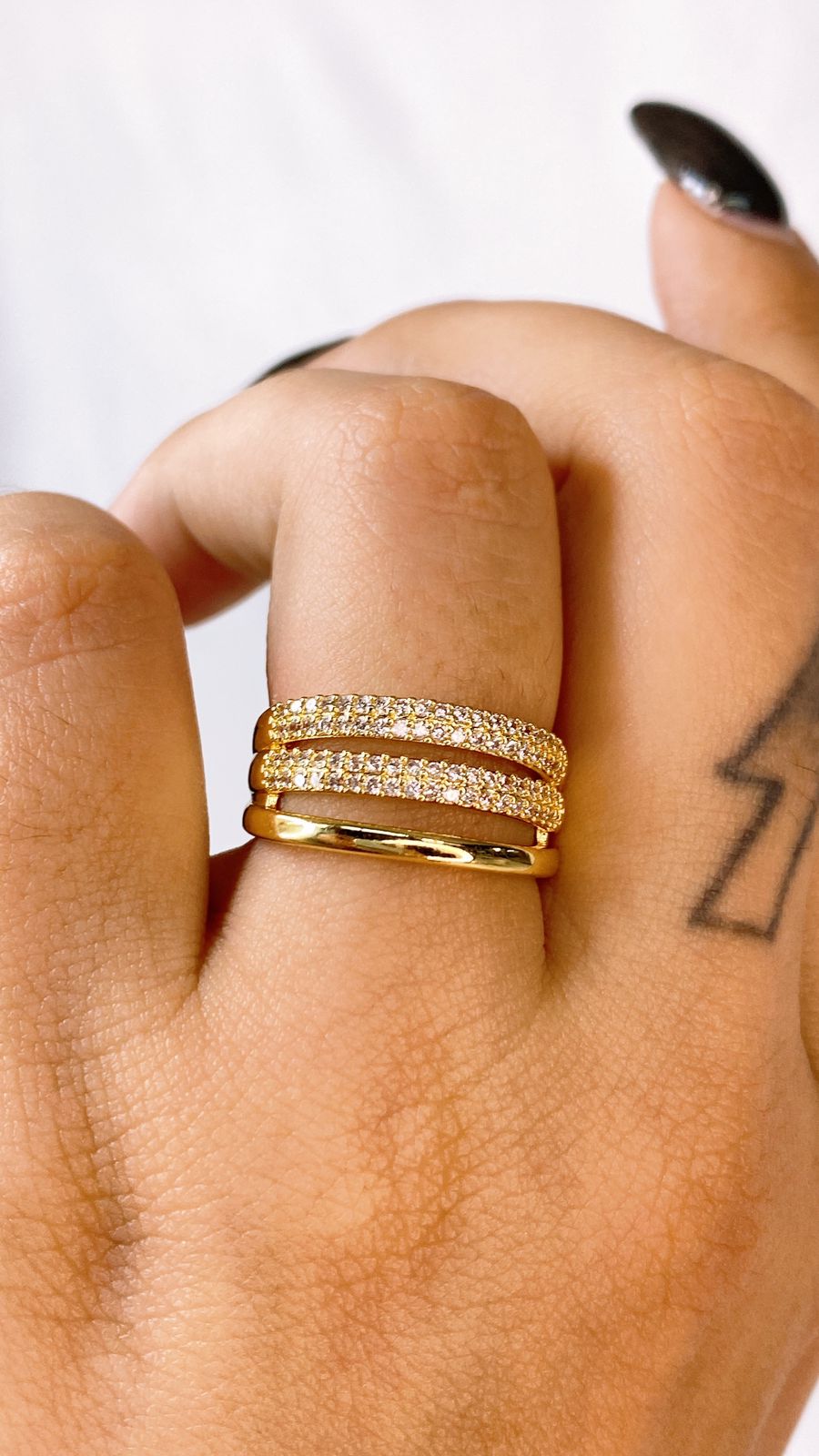 Anillo de Chapa de Oro Ajustable ACO1509-1