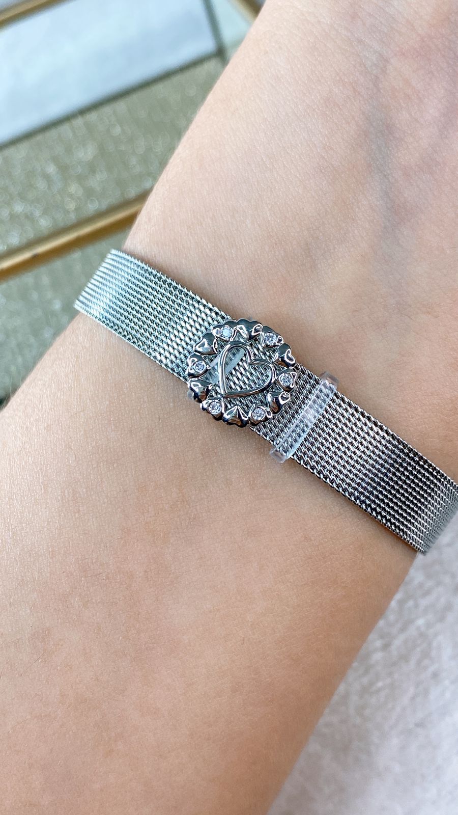 Pulsera de Acero Inoxidable y Dije de Chapa de Oro PAI1147-2