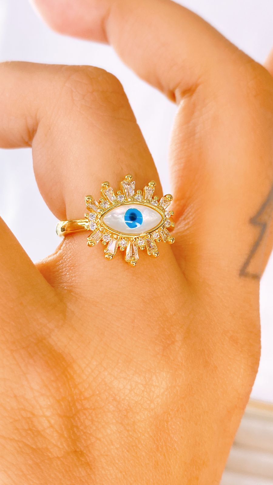 Anillo de Chapa de Oro Ajustable ACO1527-1