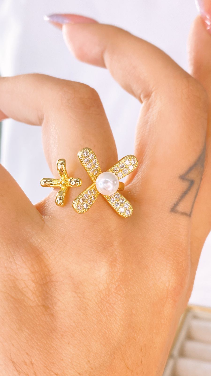 Anillo de Chapa de Oro Ajustable ACO1532-1