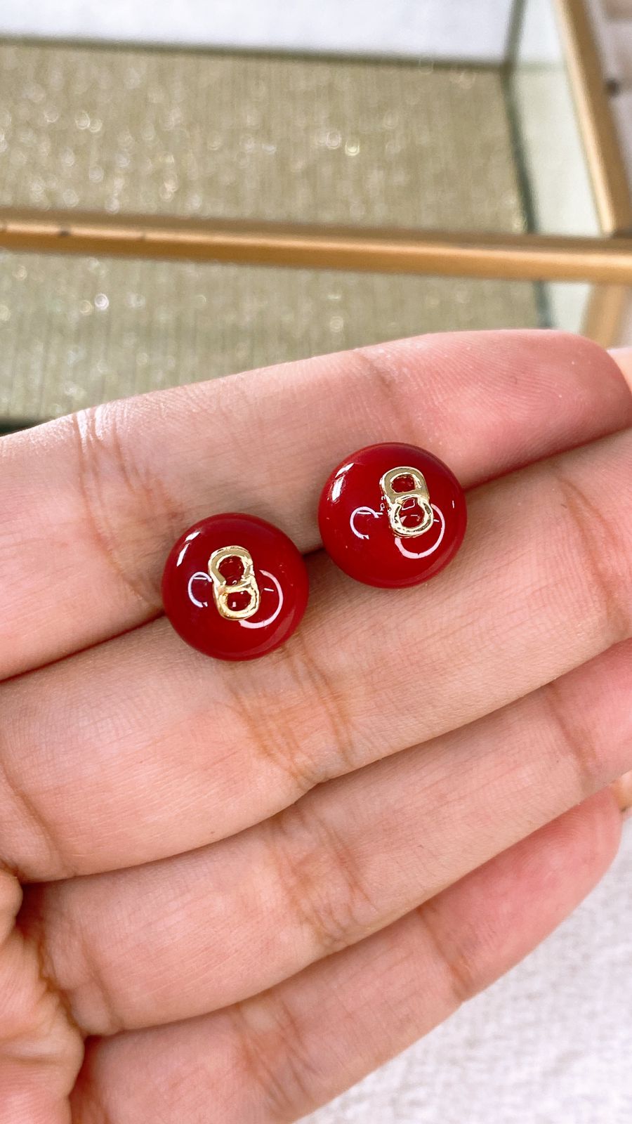 Arete de Chapa de Oro COA2371-1