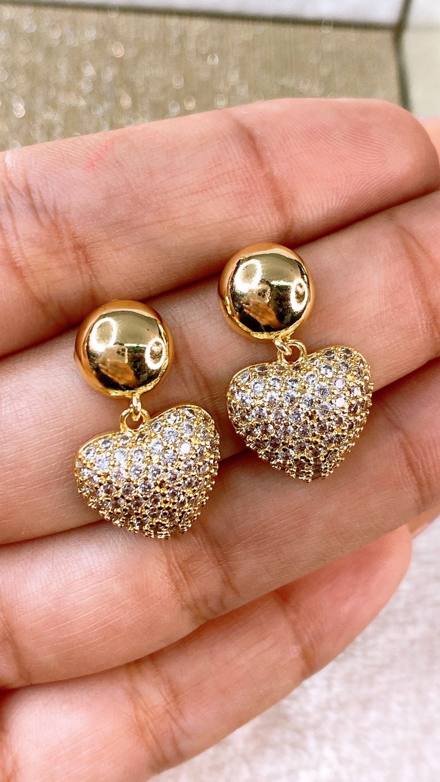 Arete de Chapa de Oro COA2381-1