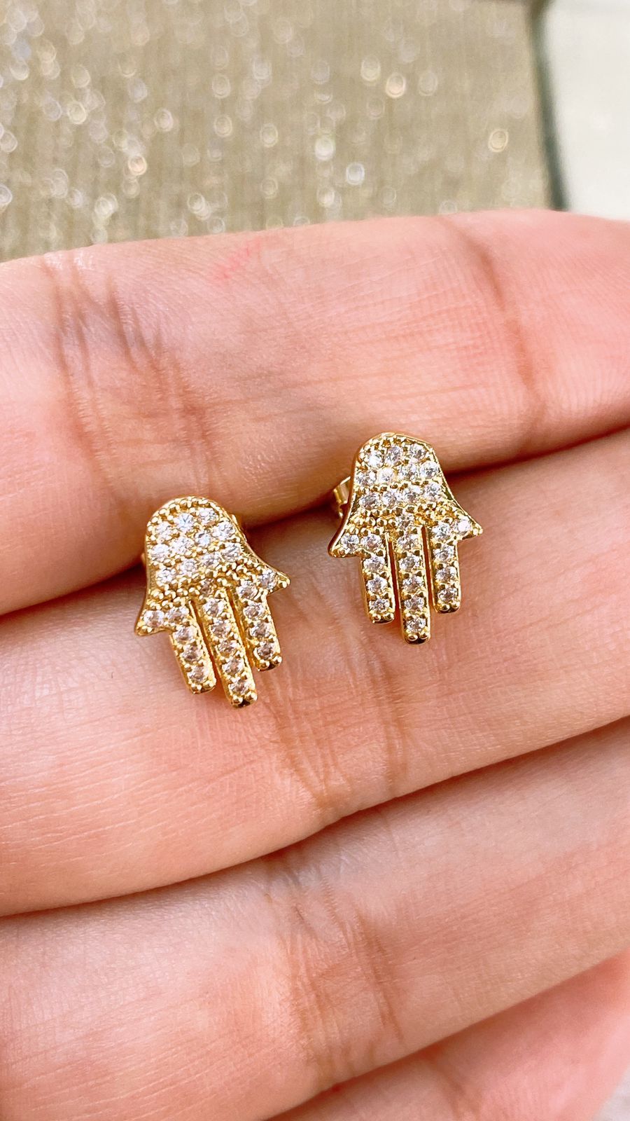 Arete de Chapa de Oro COA2378-1