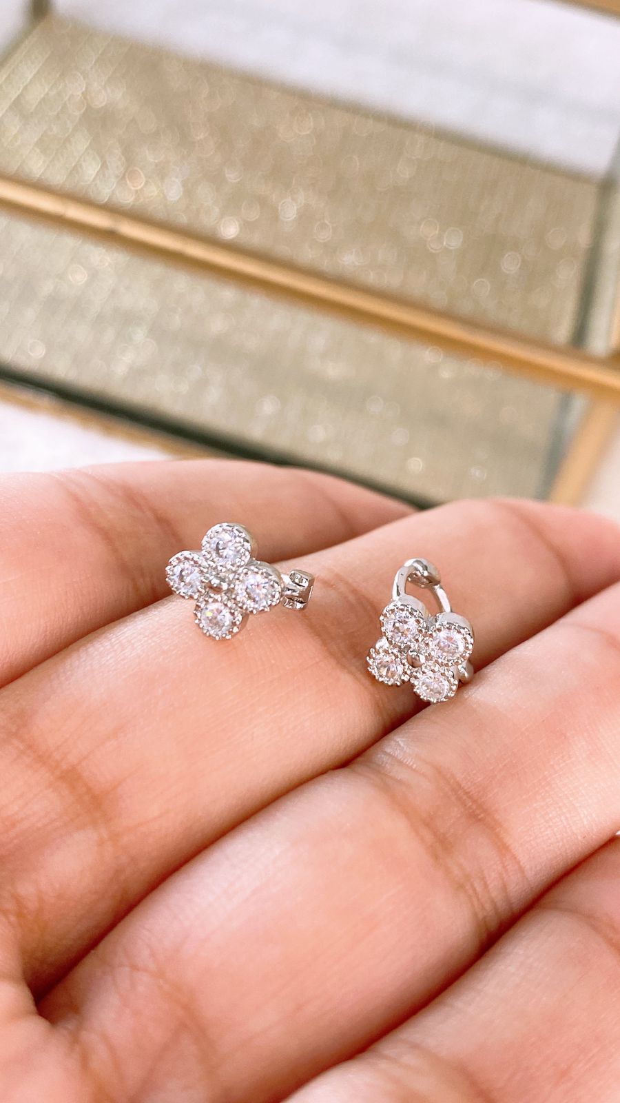 Arete de Chapa de Oro COA2374-2