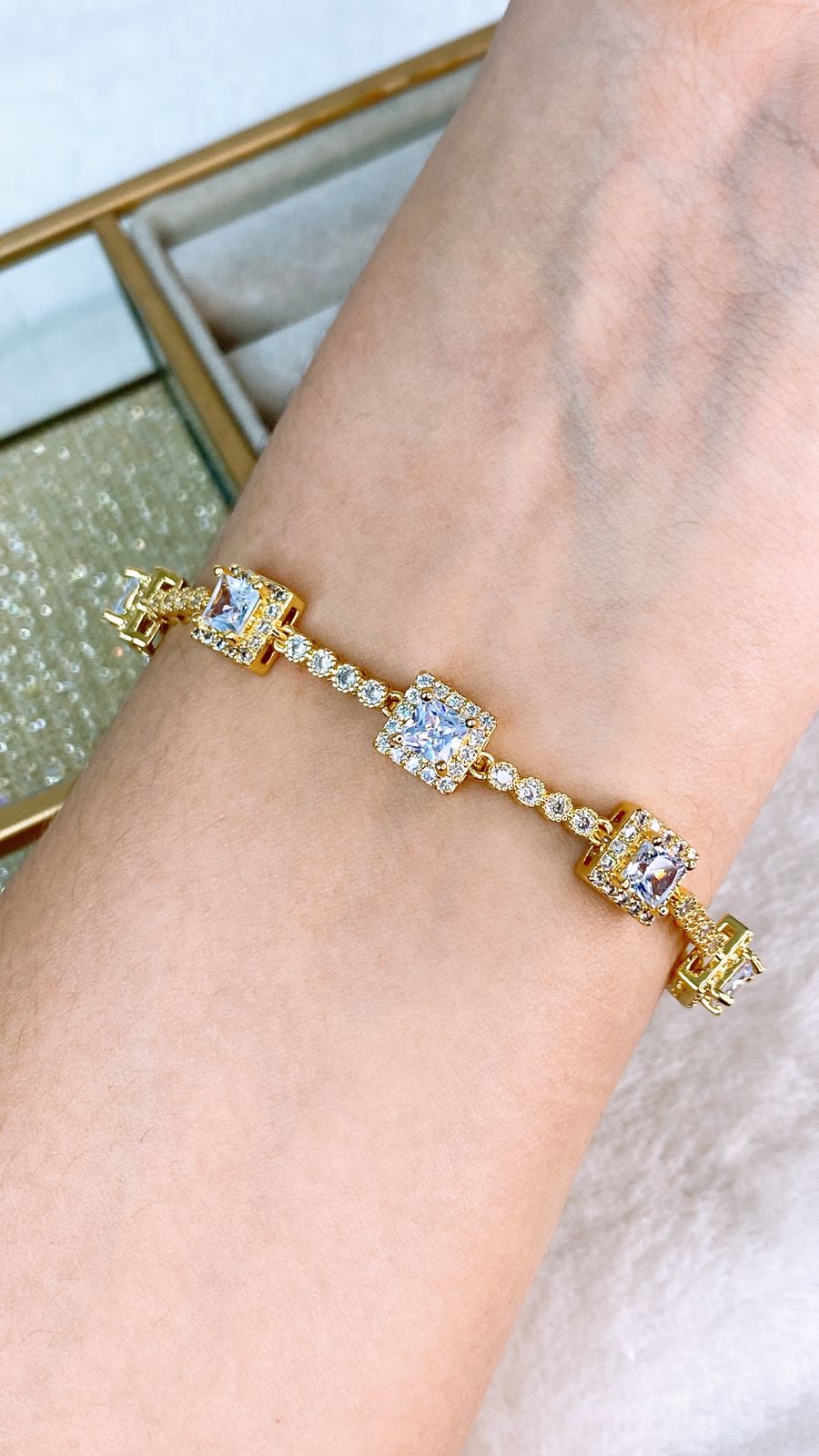 Pulsera de Chapa de Oro COP1635-1