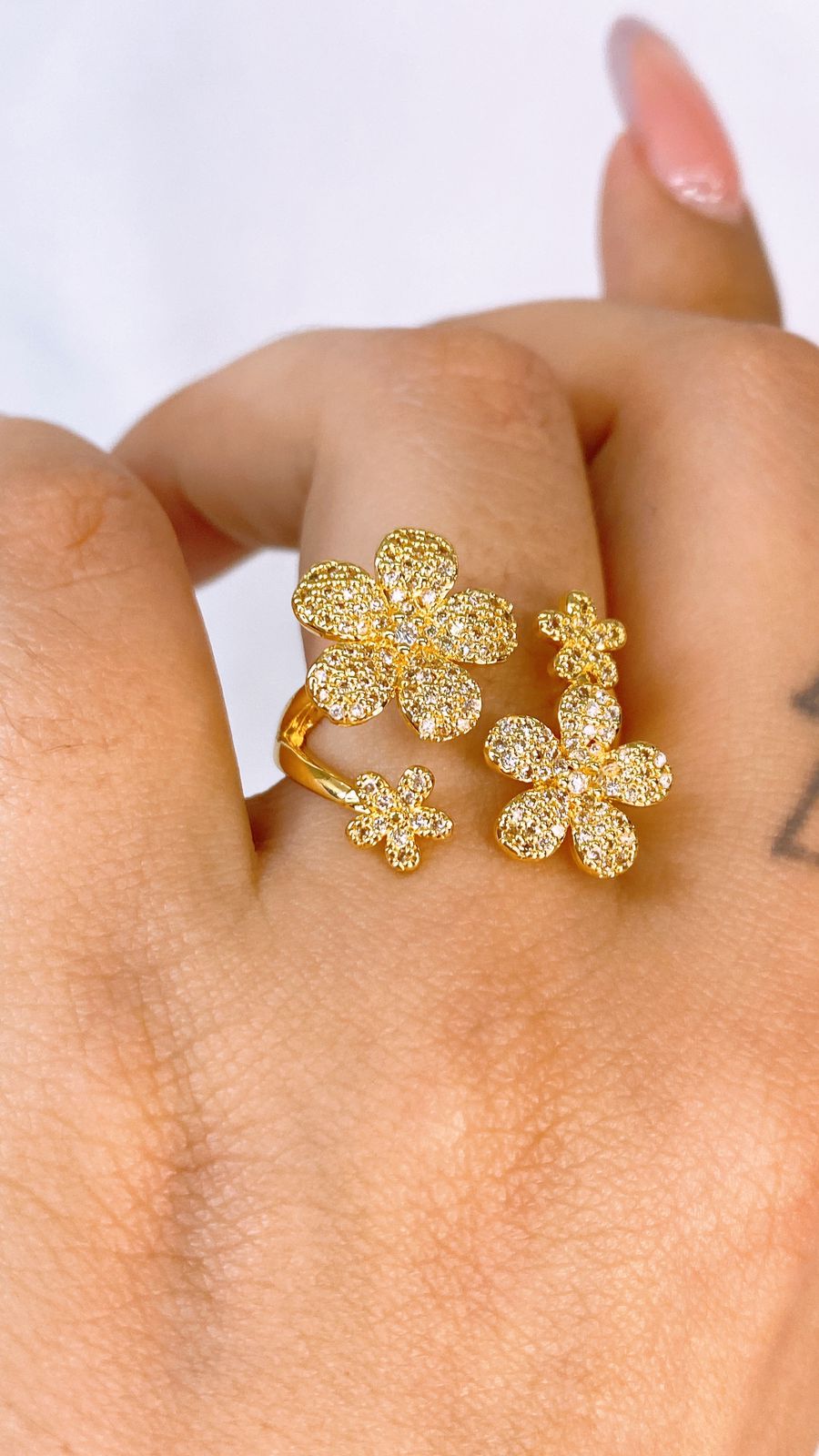 Anillo de Chapa de Oro Ajustable ACO1537-1