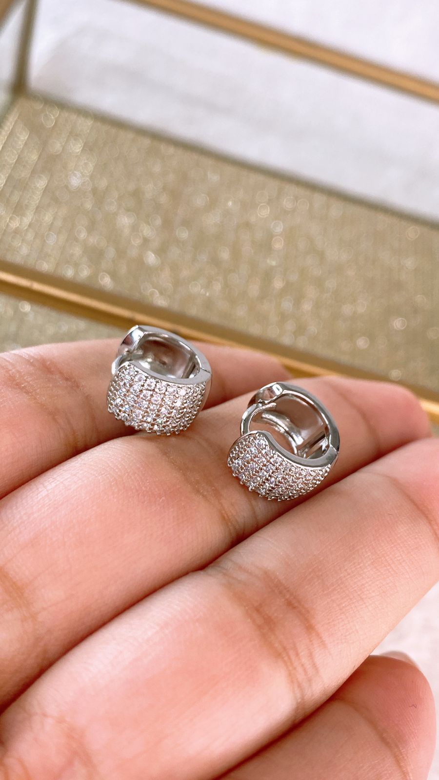 Arete de Chapa de Oro COA2388-2