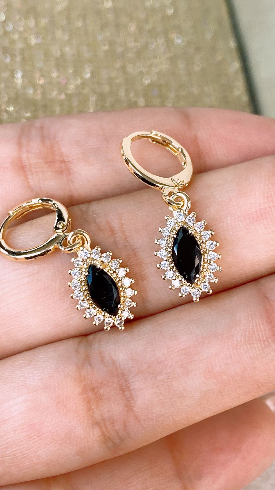 Arete de Chapa de Oro COA2382-1