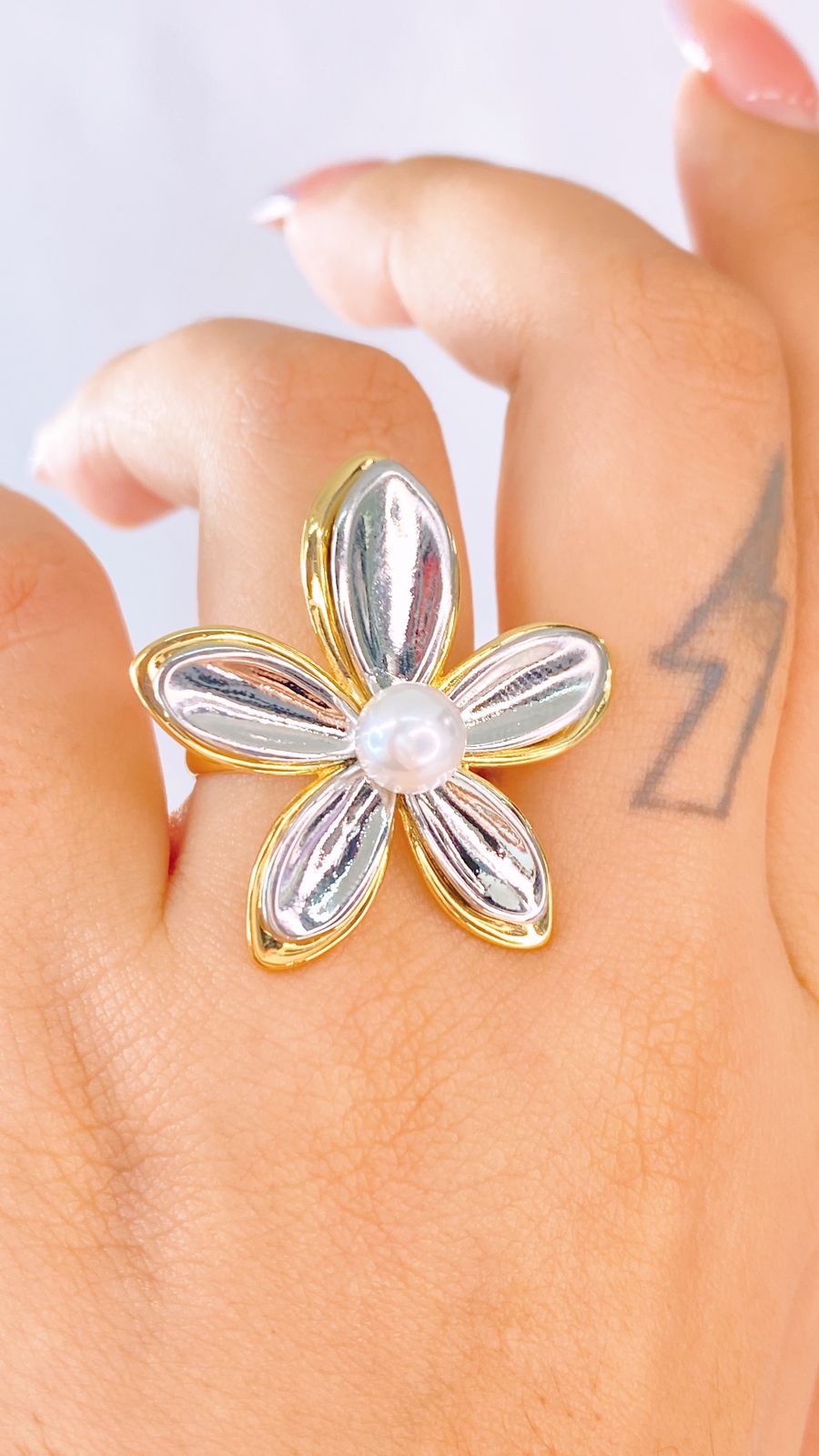 Anillo de Chapa de Oro Ajustable ACO1548-1