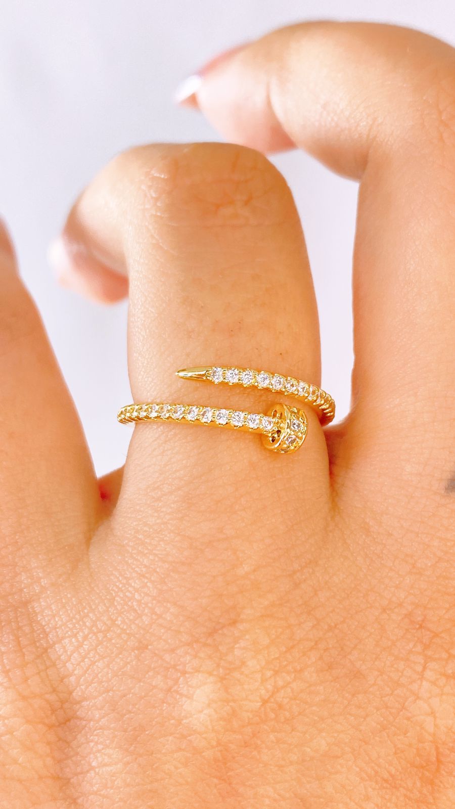 Anillo de Chapa de Oro Ajustable ACO1544-1