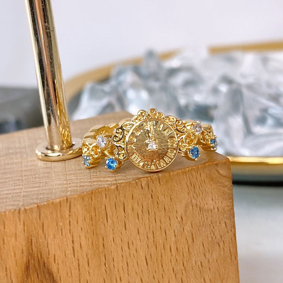 Anillo de Chapa de Oro Ajustable ACO1584-1