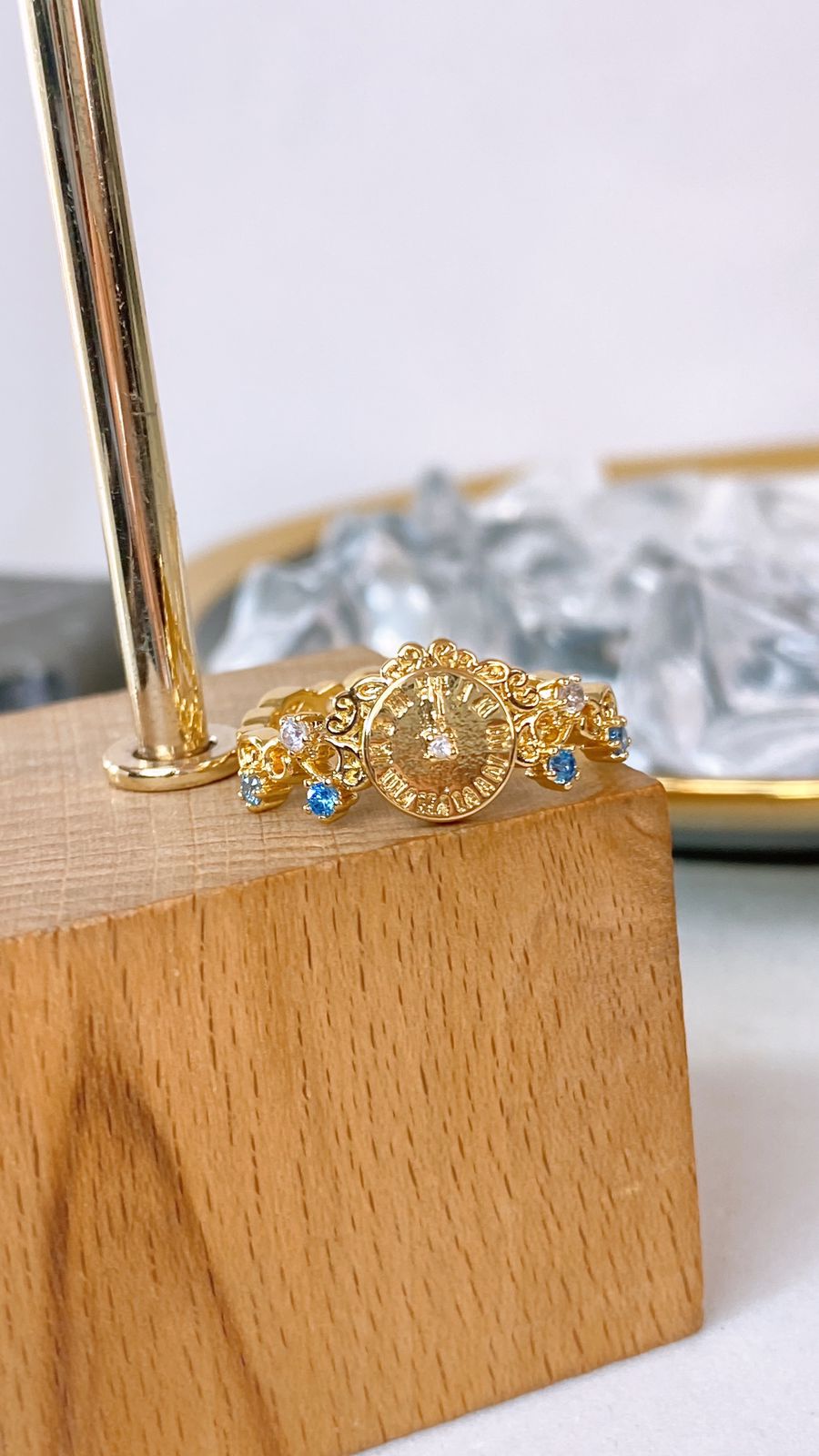 Anillo de Chapa de Oro Ajustable ACO1584-1