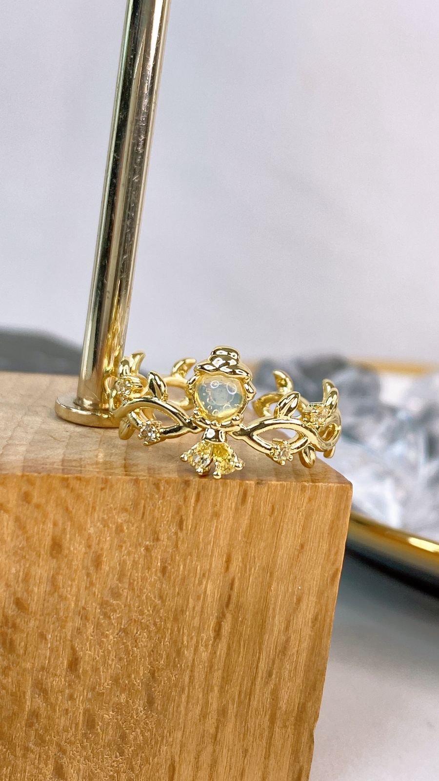 Anillo de Chapa de Oro Ajustable ACO1597-1