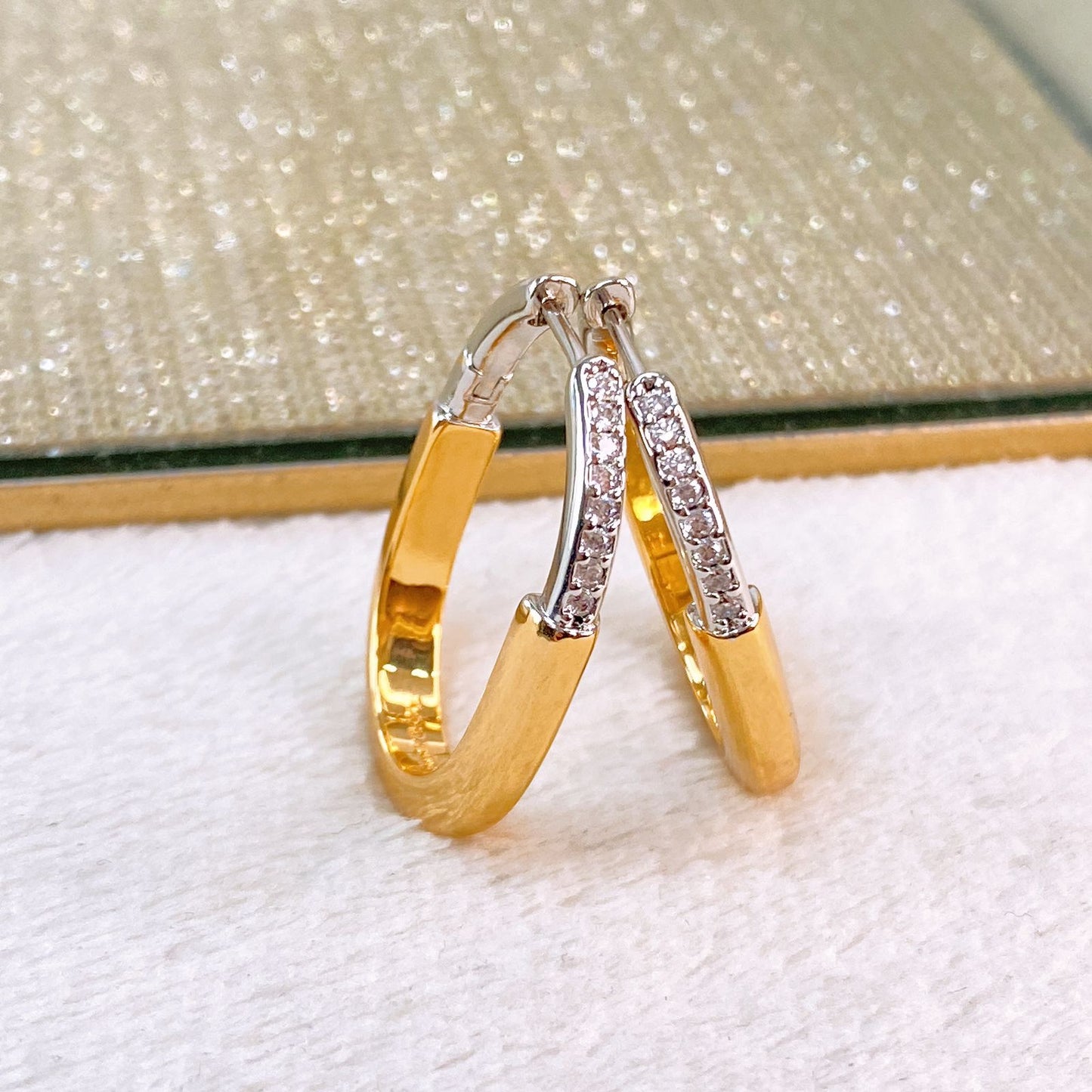 Arete de Chapa de Oro COA2474-3