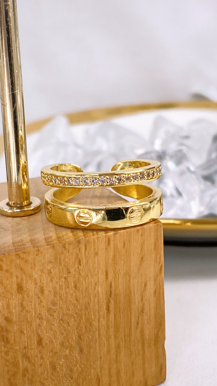 Anillo Chapa de Oro Ajustable ACO1611-1