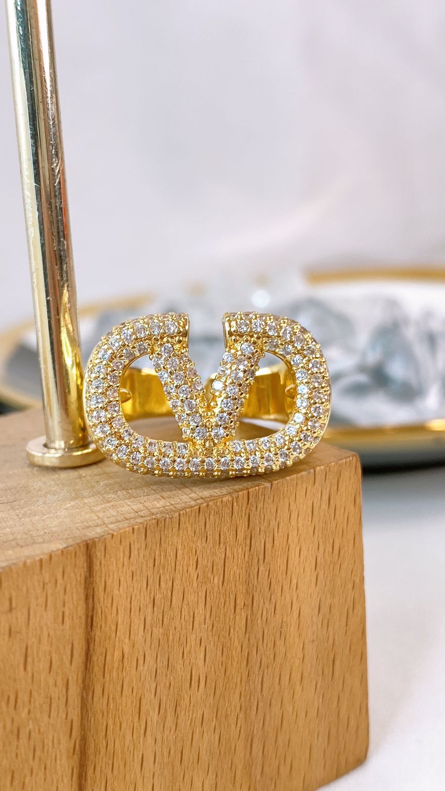 Anillo de Oro Laminado Ajustable ACO1647-1