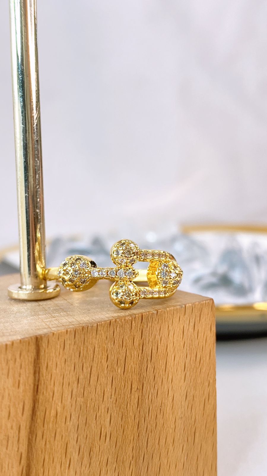 Anillo de Oro Laminado Ajustable AOL102-1