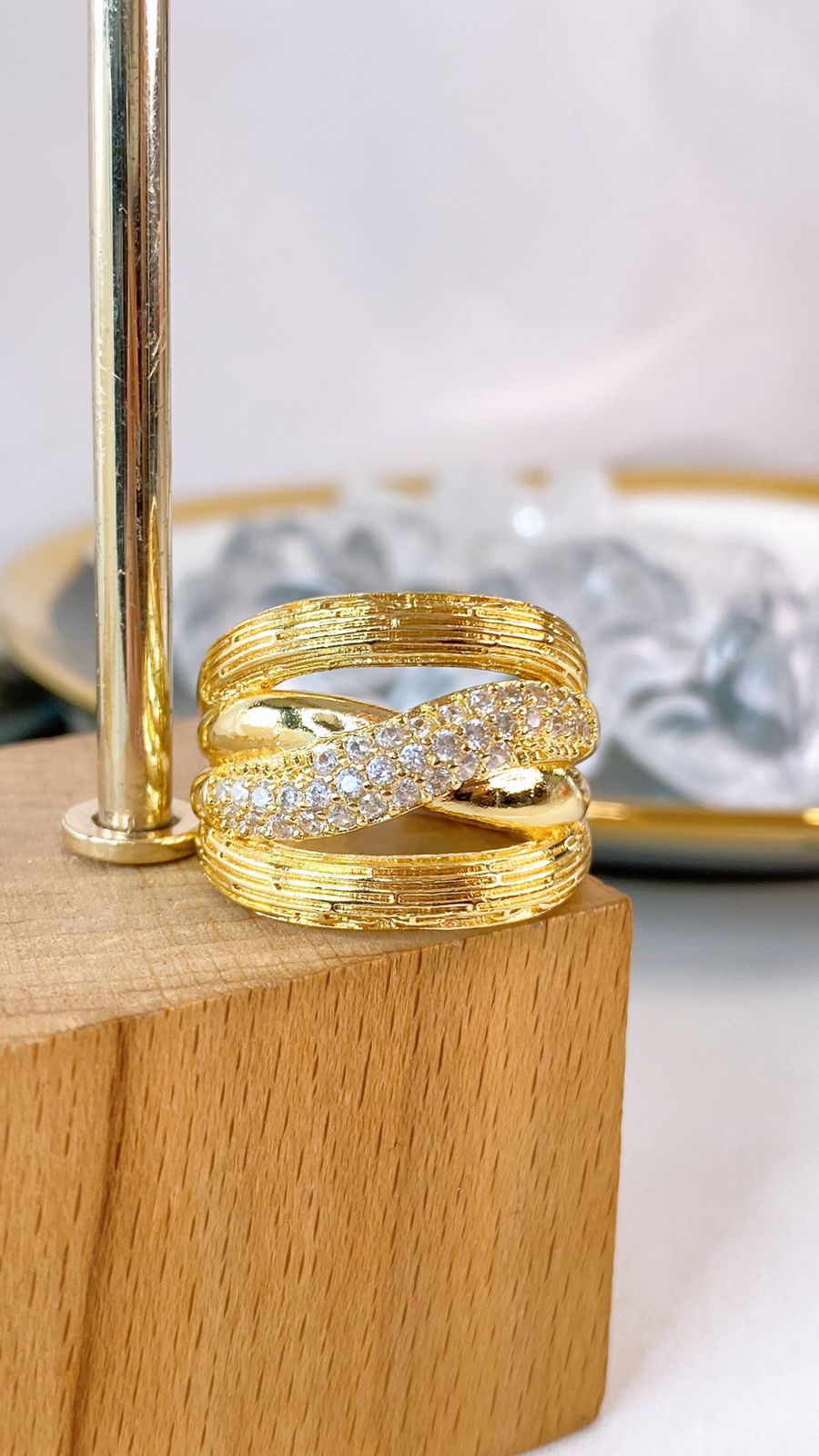 Anillo de Oro Laminado Ajustable ACO1648-1