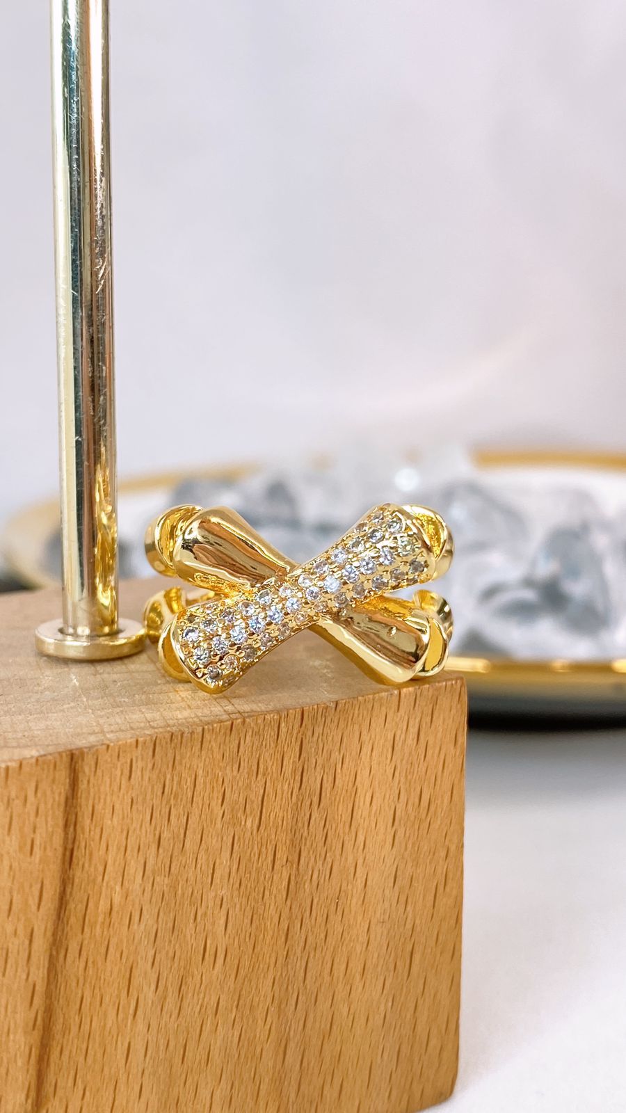 Anillo de Oro Laminado Ajustable ACO1652-1