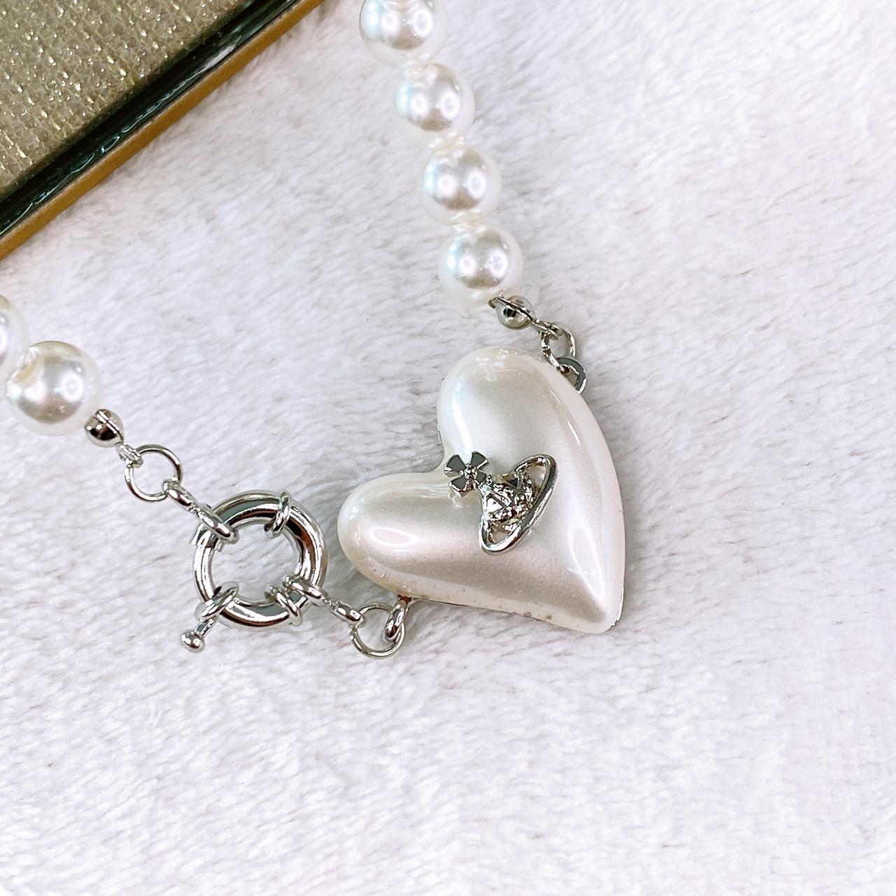 Collar de Perlas de Imitación y Dije de Bisuteria CB904-2