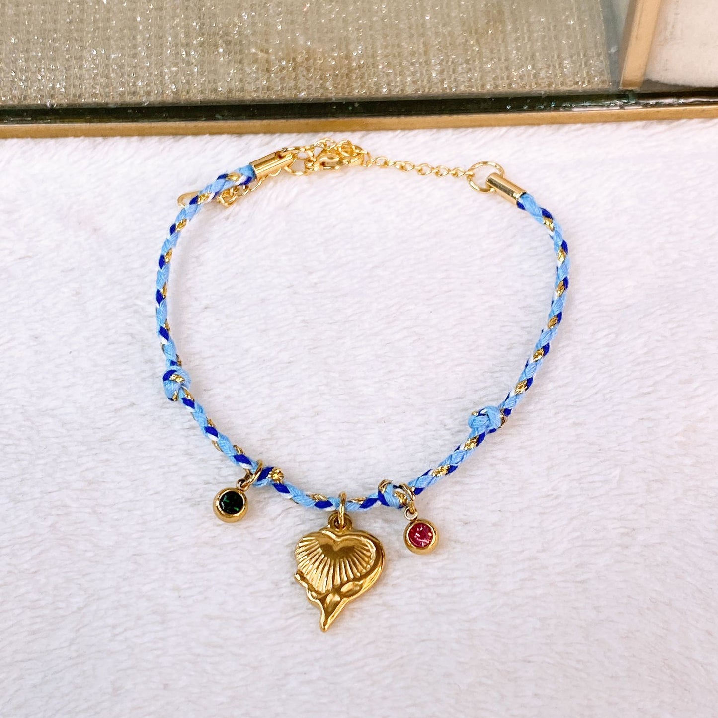 Pulsera Tejida con Dijes de Acero Inoxidable PAI1523-1