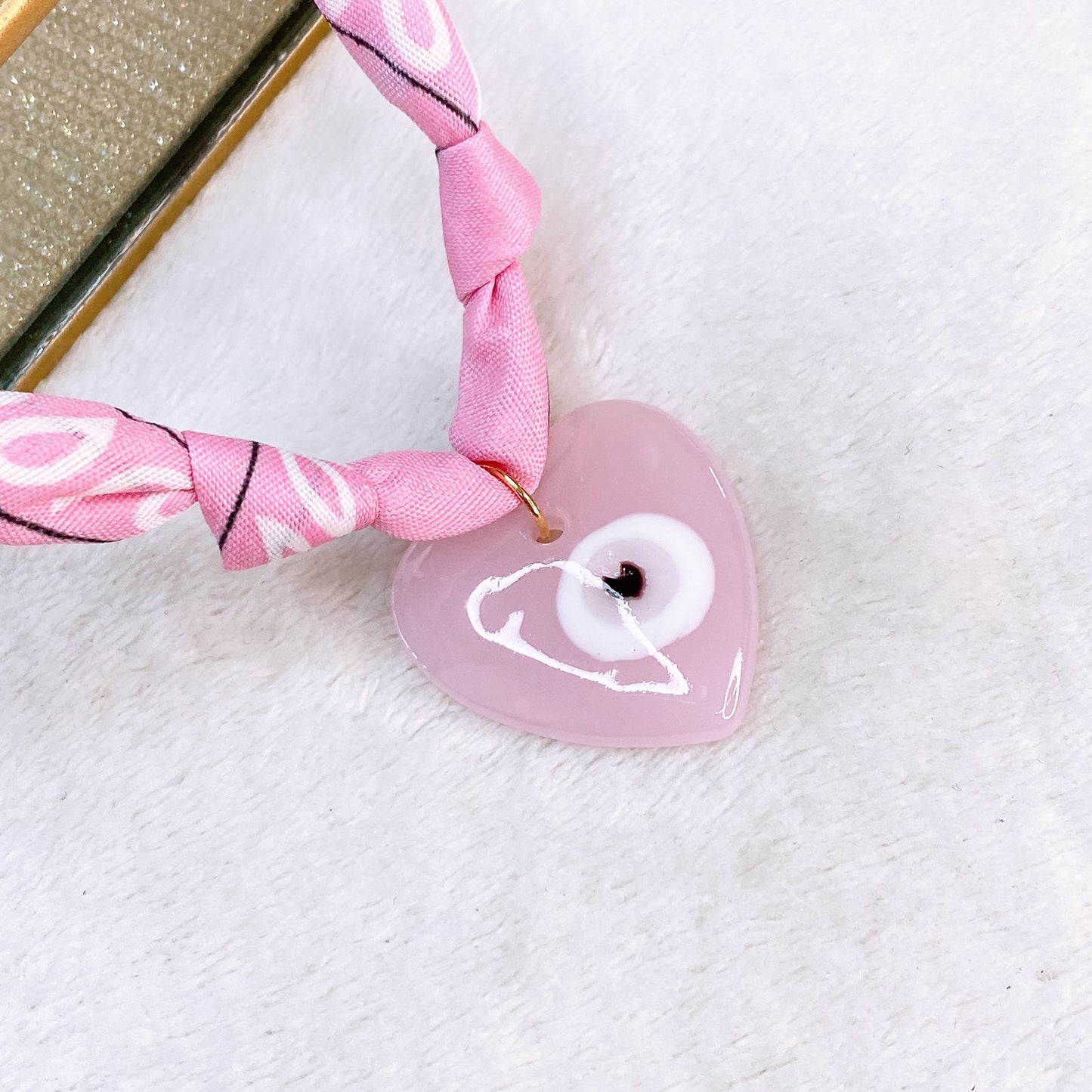 Collar de Tela con Dije de Resina CB905-5