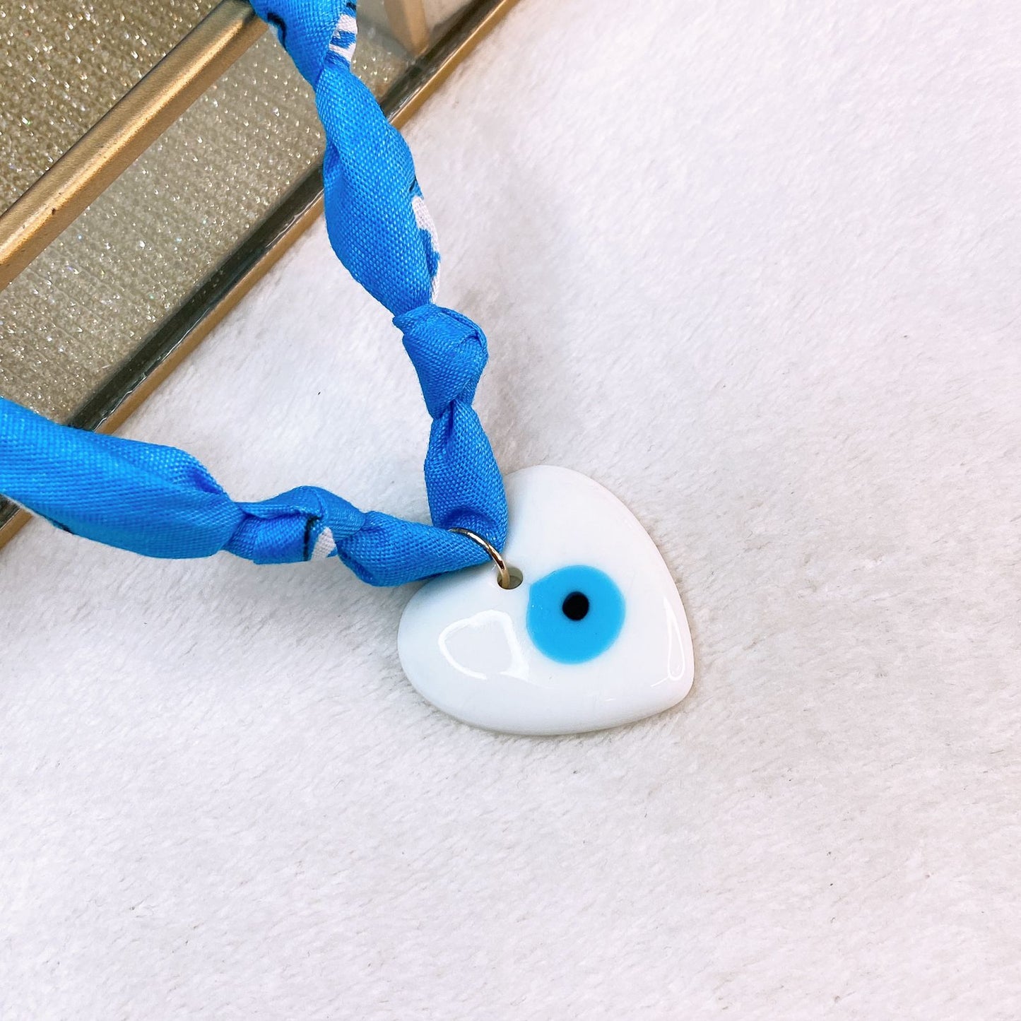 Collar de Tela con Dije de Resina CB905-4