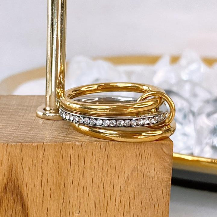 Anillo Triple de Acero Inoxidable RAI1257
