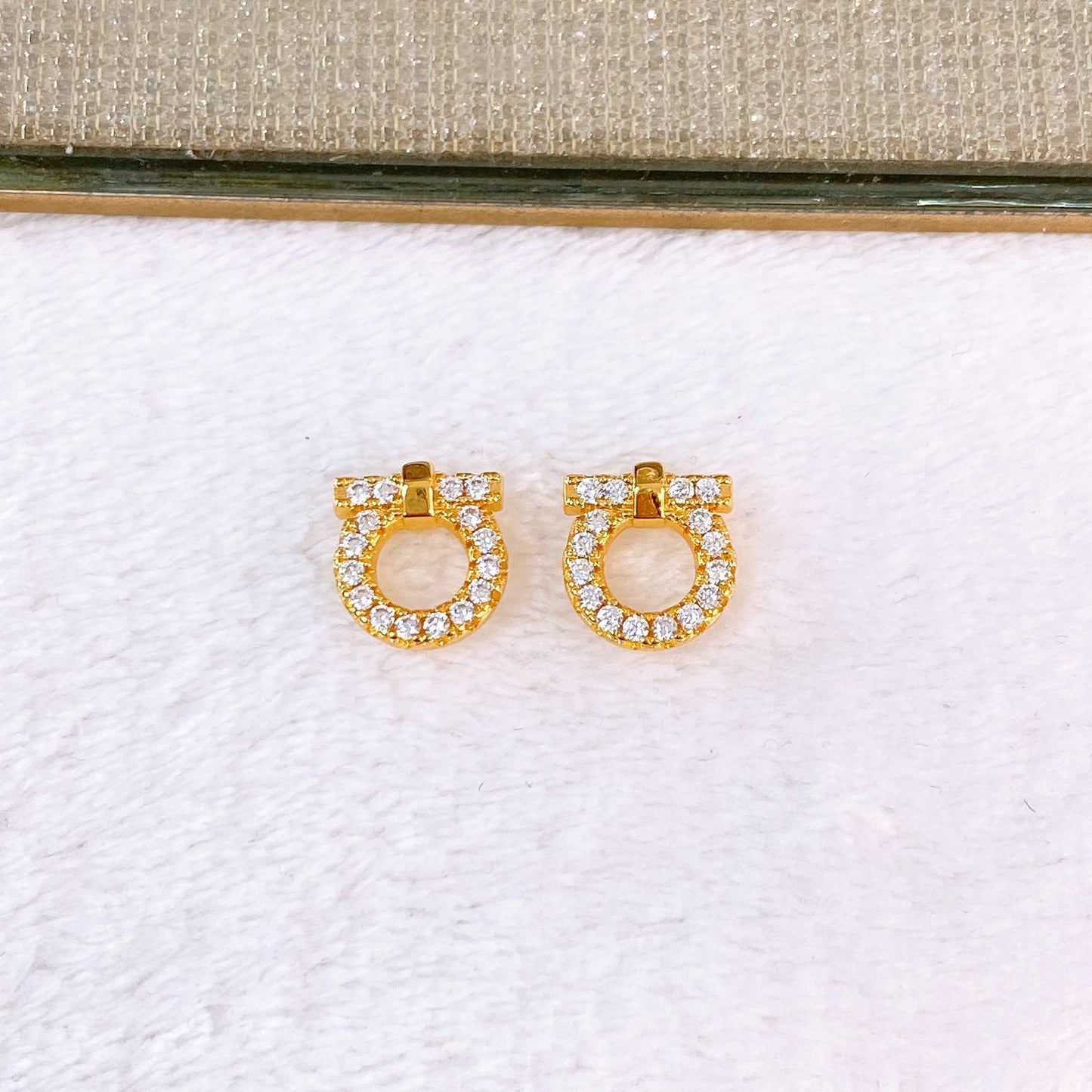 Arete de Chapa de Oro COA2738-1