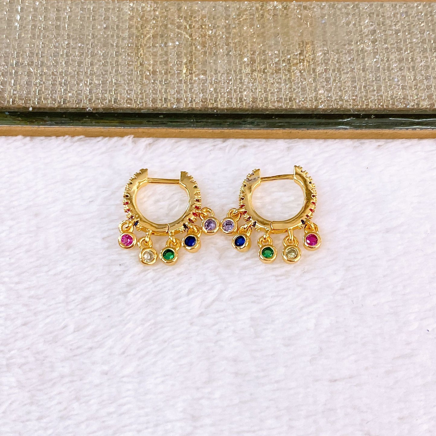 Arete de Chapa de Oro COA2739-2