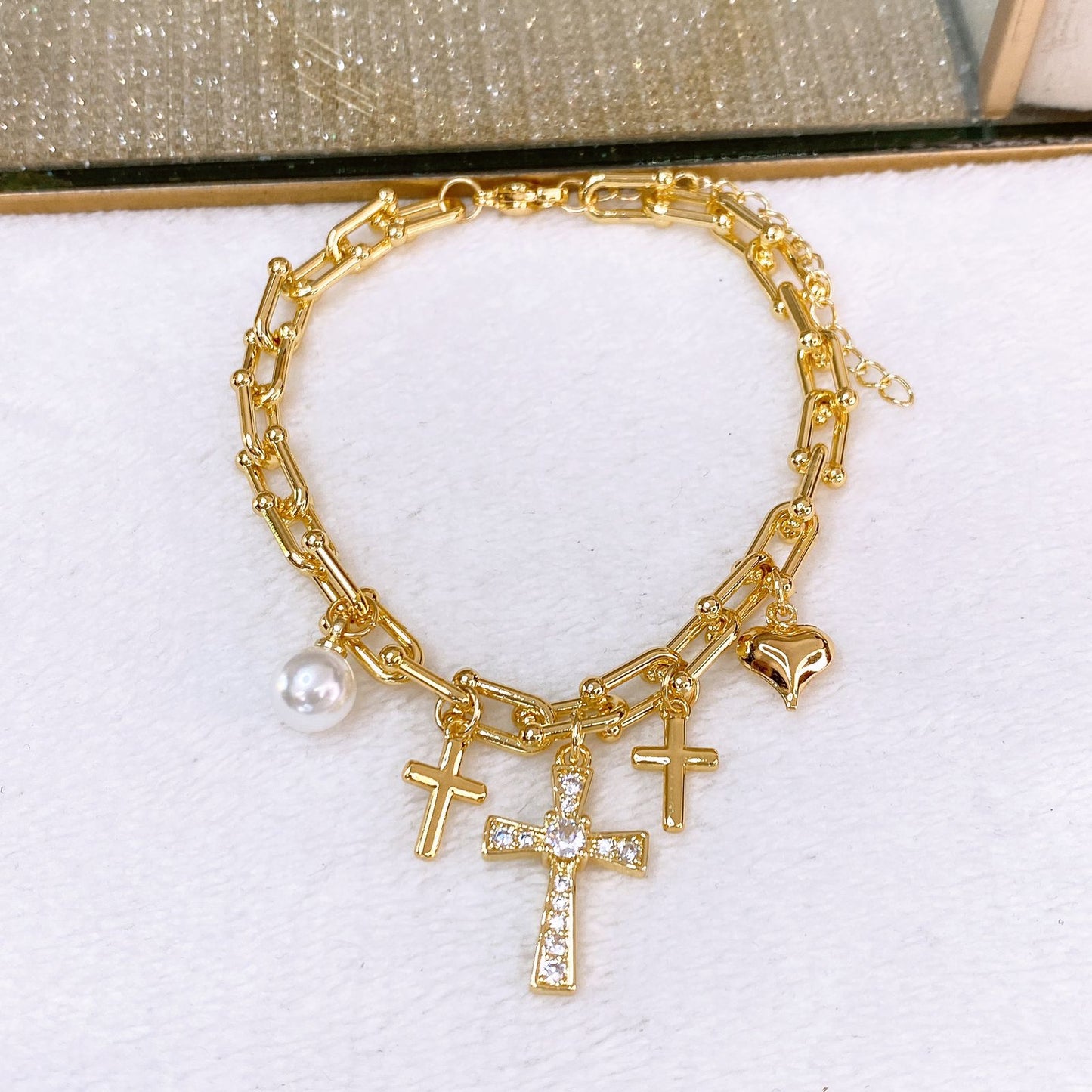 Pulsera de Chapa de Oro COP1836-1