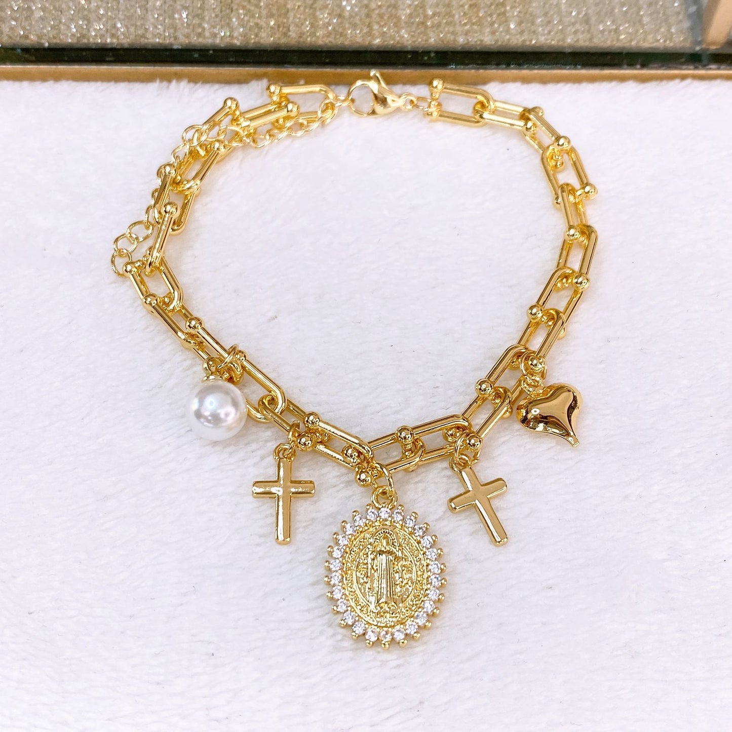 Pulsera de Chapa de Oro COP1832-1