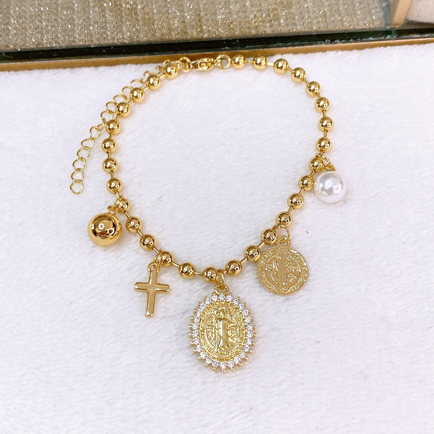 Pulsera de Chapa de Oro COP1825-1