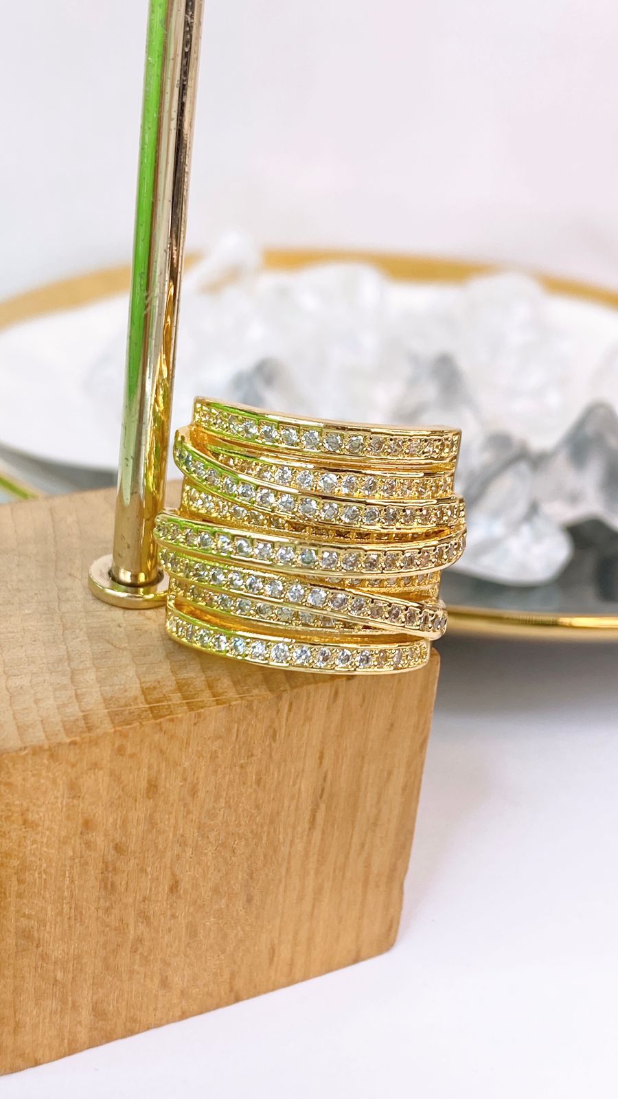 Anillo Chapa de Oro Talla #8 ACO1673-8