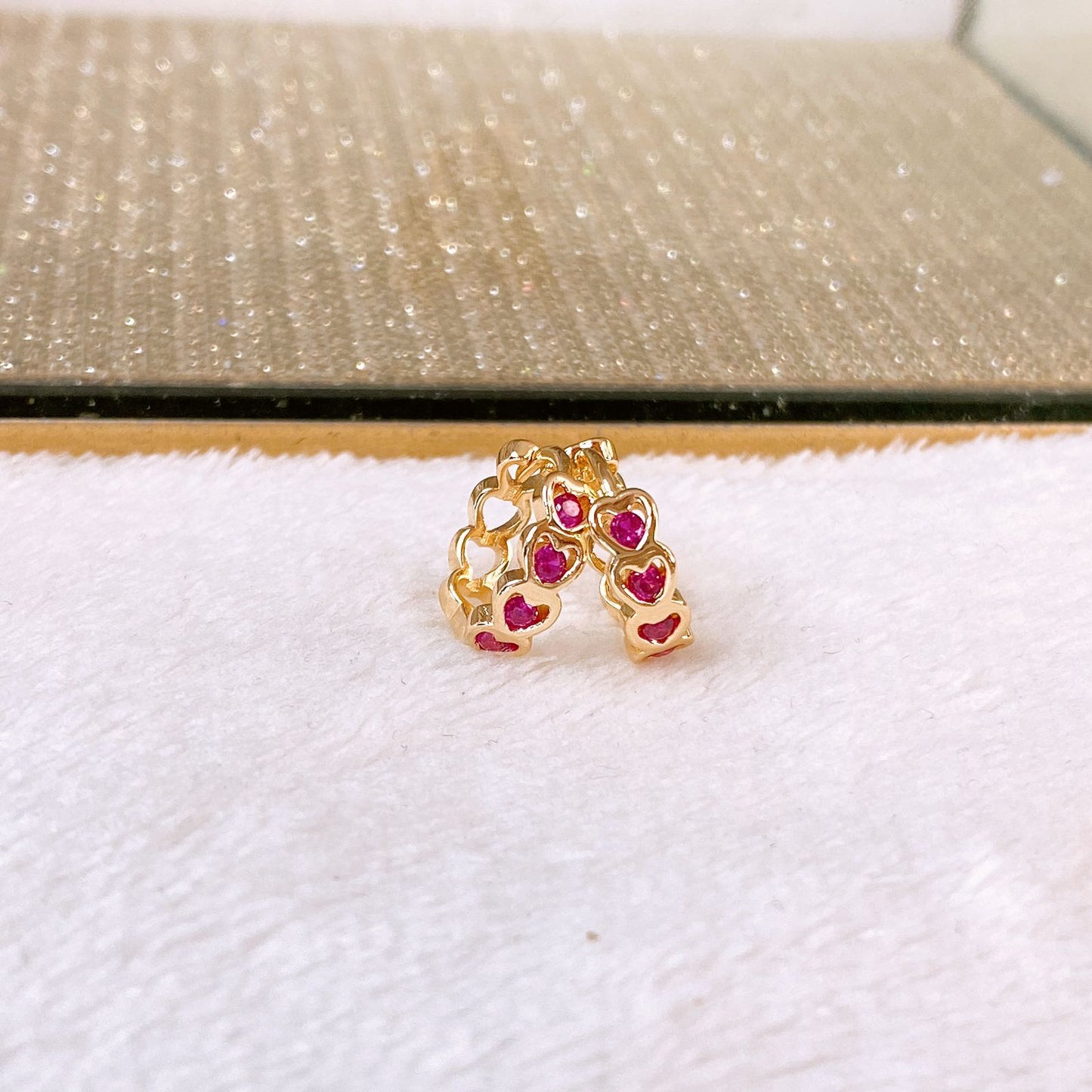 Arete de Chapa de Oro COA2785-1