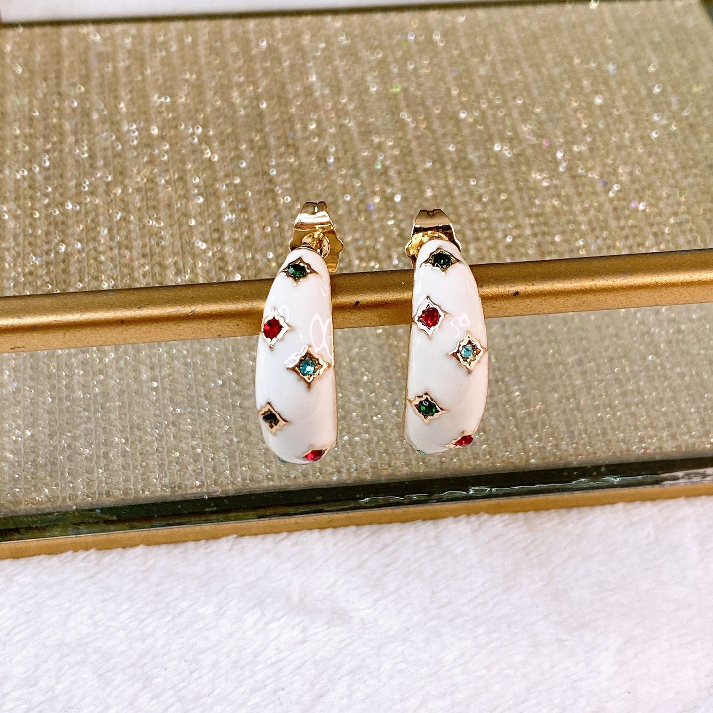 Arete de Chapa de Oro COA2794-1