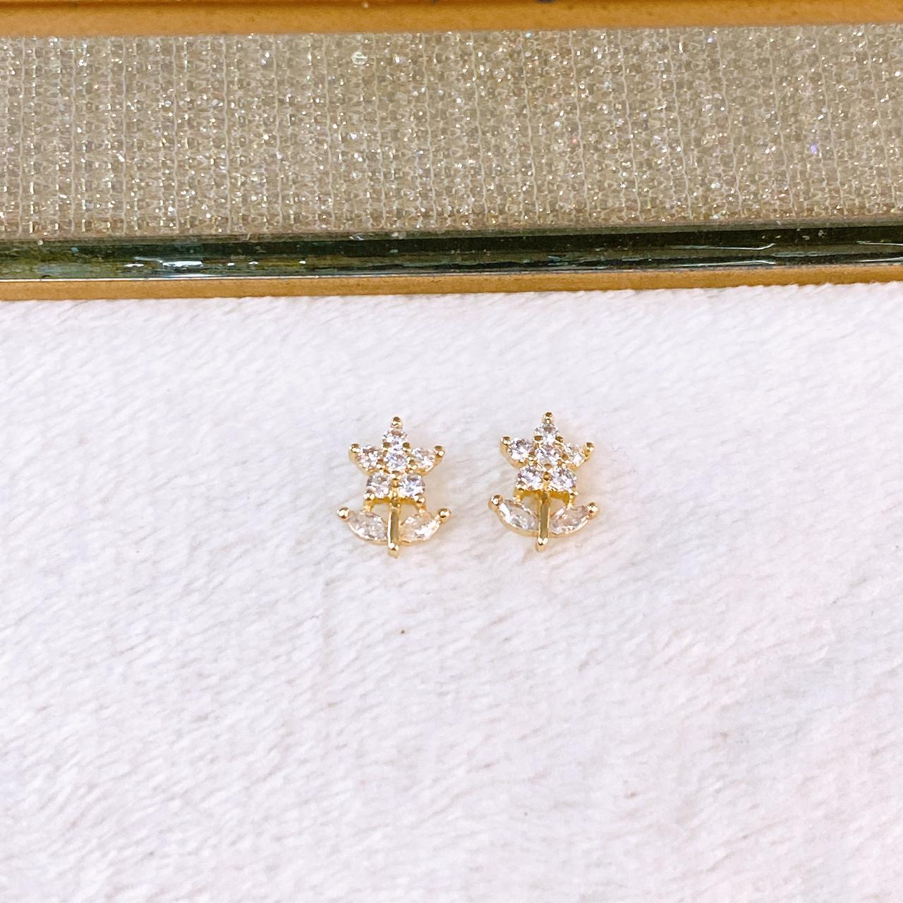Arete de Chapa de Oro COA2786-1