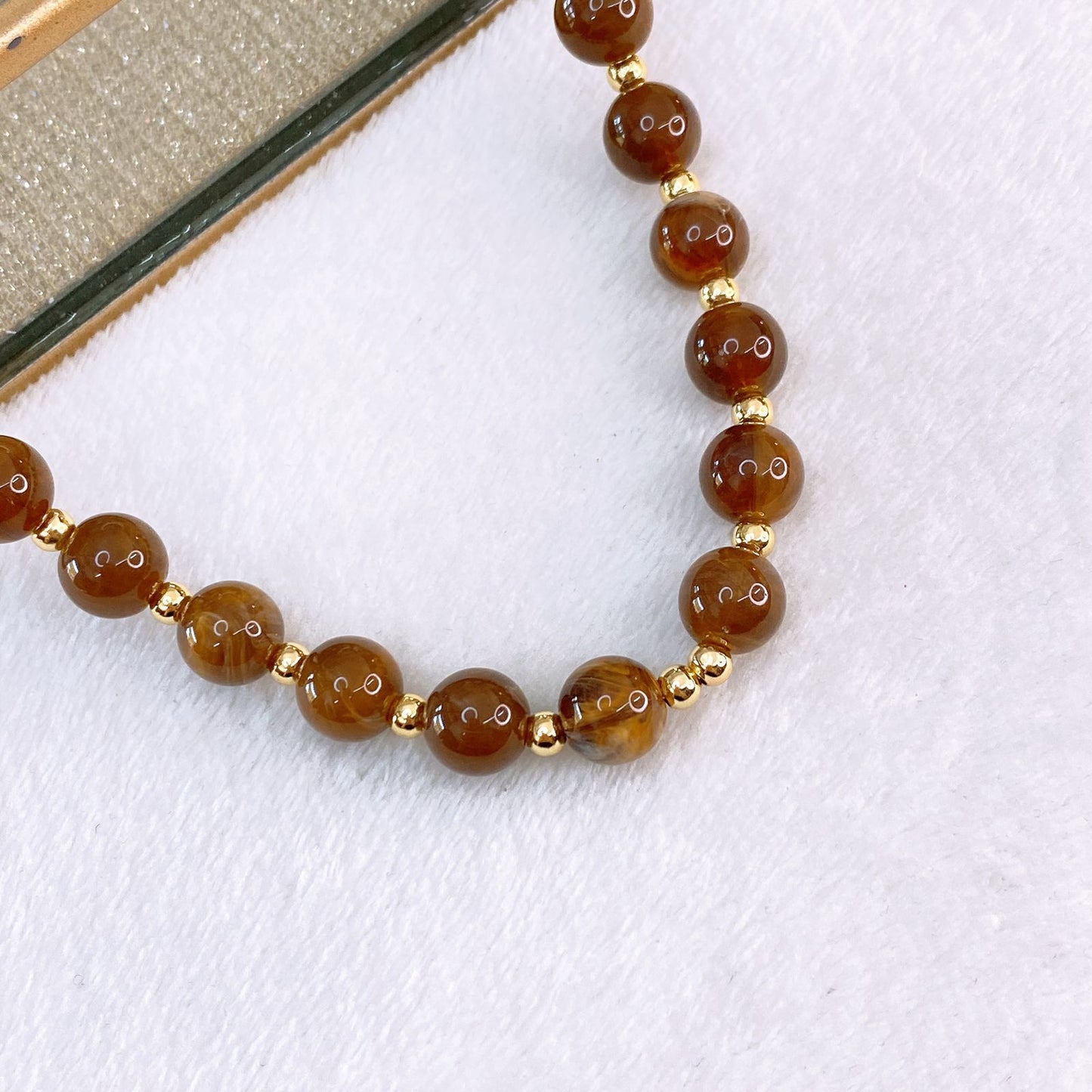 Collar de Acrilico y Chapa de Oro CC2540-9