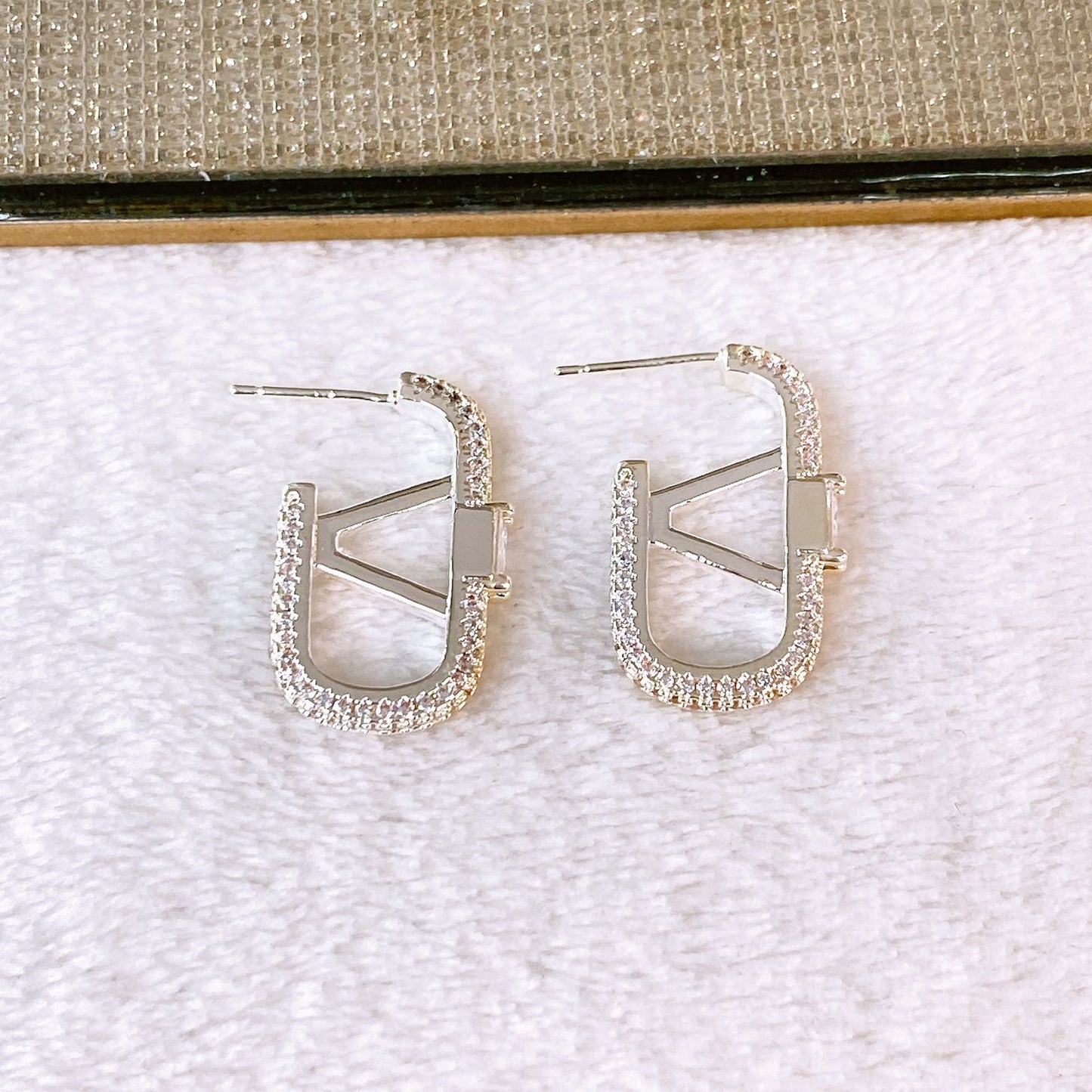 Arete de Chapa de Oro COA2845-2