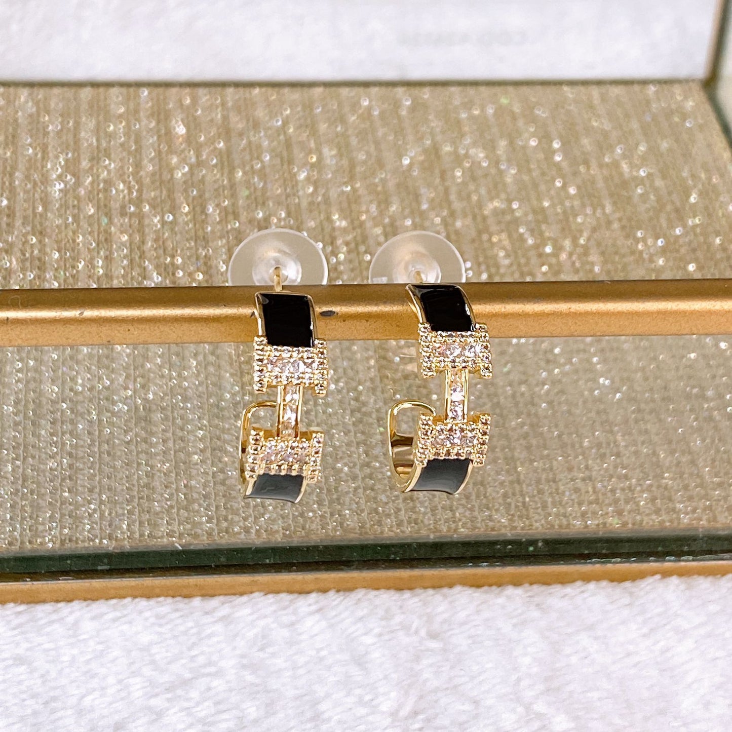 Arete de Chapa de Oro COA2846-1