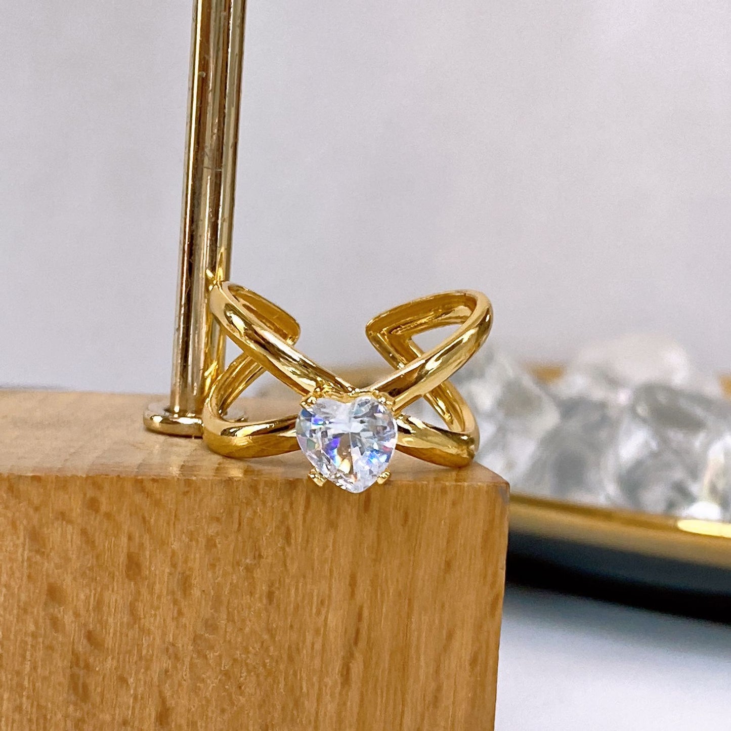 Anillo de Oro Laminado Ajustable ACO1728-1
