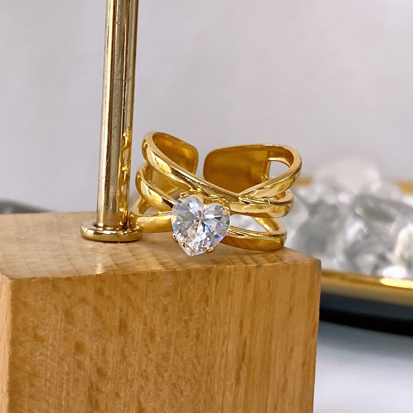 Anillo de Oro Laminado Ajustable ACO1727-1